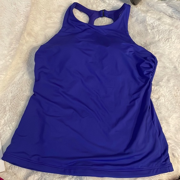 Athleta 36B/C Women’s Maldives Bra Cup Tankini Top Purple Color - Picture 1 of 8